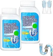 Delighteal Drain Cleaner, 2025 New Powerful Pipeline Dredging Agent, Kitchen Sink Drain and Pipe Cleaner, Quick Clean Drains Clog Remover, For Kitchen and Toilet Pipelines (2pcs)