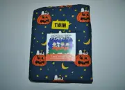 Berkshire Peanuts Snoopy Woodstock Pumpkin Halloween Blue Twin Bed Sheet Set