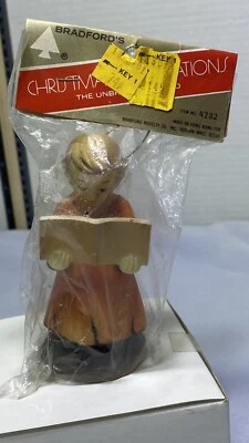 VTG KMART Bradford's Christmas Ornament Plastic Angel Choir Singing Hong Kong