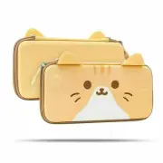 GeekShare Carrying Case For Nintendo Switch/OLED With Strap Yellow Cat Ears