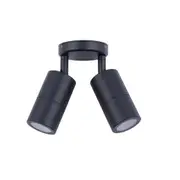 CROWN Double Adjustable Outdoor Wall Pillar Lights - 240v - IP65 - Aluminium