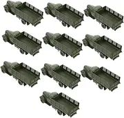 Kisangel 10Pcs Educational Vehicle Model Truck for Sand Table Decor Safe Material Develops Creativity and Coordination for Learning Play