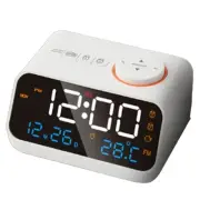 1X(FM Radio LED Alarm Clock for Bedside . Digital Table Calendar with8278