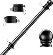 YEAHOME 5 FT Flag Pole, Tangle Free Spinning Stainless Steel Flagpole, Suitable