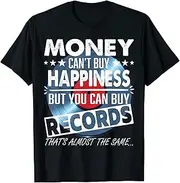 [X.Style] Vinyl Records Lover Turntable Vinyl Records Player ds1960 T-Shirt (XL) Black