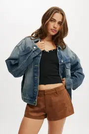 [Cotton On Women] Cotton On Women - Suede Micro Short - Tan 18 TAN