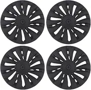 4PCS HubCap Wheel Caps Automobile Replacemen Hub Cap Full Rim Cover Accessories Compatible for Tesla Model Y 19 Inch 2018-2024(Matte Black)