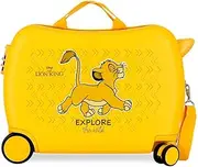 [Disney] Joumma The Lion King Explorer Cabin Suitcase Yellow 33 x 50 x 20 cm Rigid 2 kg Combination Lock Side ABS 2 kg 33 L Hand Luggage, Lemon Tree, One Size, Children's Suitcase, Lemon Tree, One Size