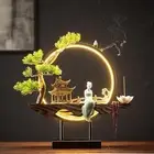 Backflow Incense Burner Waterfall Incense Holder Crafts Fountain for Decor