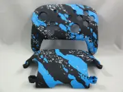 Blue Splatter Soft Touch Front & Back Shell, Nintendo Switch Pro Controller