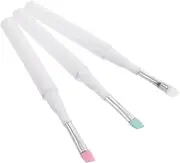 LALADEFIEE Travel Size Eyeshadow Makeup Tools 3pcs Silicone Brush Protective Cap for Eye Makeup Aid