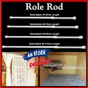 Curtain Rail Poles Rods Telescopic Tension Carbon Steel Extendable For Bathroom