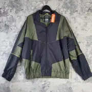 Superdry Retro Shell Jacket Womens UK 10 Small Green Black Coat Windstopper A