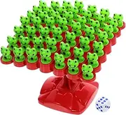 Abaodam 1Set Frog Balance Tree Game Interactive Montessori Desktop for Fun Family Activity with Frogs Dice Develops Concentration Strategy Skills
