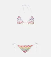 [Missoni] Missoni Zigzag lamé bikini UK 12 multicoloured