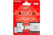 Toshiba USB 3.0 Duo Flash Drive 64GB - Silver
