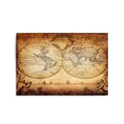 Vintage World Map Old Wall Art #4