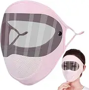 Veasbuu Face Cover Dust Protection, Face Shield Sun Protections, 10.63x8.66x2.36 Inches Windproof Fashion Accessory, Breathable Lightweight for Cycling, Outdoor Activities, Sports Pink, Pink