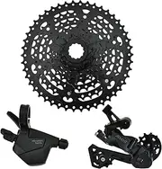 [Micro Shift] Advent 1x9 Speed 11-46T MTB Groupset, Black, Aluminium, Alloy Steel, Clamp-On Mount, Bicycle Groupset, Drivetrain