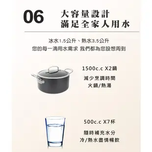 【Gleamous 格林姆斯】K900冰冷熱三溫廚下型飲水機【GRO600G直輸過濾版｜觸控式龍頭｜贈全台安裝】