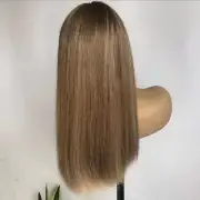 Highlight Human Hair Wig Straight Wigs 13x4 Lace Front Wig