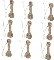 Homoyoyo 10pcs Jute Twine String Long Brown Cooking Twine for Gardening Crafting Present Wrapping and Decor for Creative Projects