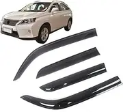 Black Tinted Car Side Window Visor Guard Vent Awnings Shelters Rain Guard Door Ventvisor Compatible with Lexus RX300 RX330 RX350 1999-2015(Compatible with RX350 2010-2015)