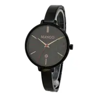 在飛比找momo購物網優惠-【MANGO】簡約優雅不鏽鋼鍊錶-MA6721L-BK(黑色
