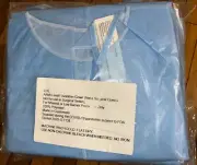 AAMI Level 1 Blue Hospital Isolation Gowns - Size S/M- 100% Polyester- Pack Of 5