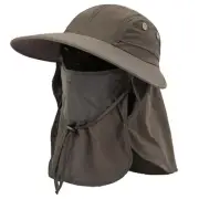 Fishing Hat for Men & Women, Outdoor UV Sun Protection Wide One Size Army Green