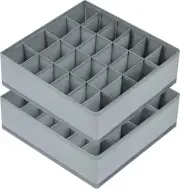 Joyoldelf Sock Drawer Organizer Divider 2 Packs Underwear Organizer, 24 Cell Clo