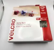 BRAND NEW SEALED - WHITE VELCRO BRAND STICKY BACK TAPE ROLL - 3/4" x 15"