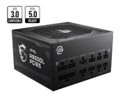 MSI MAG A850GL PCIE5 850W Up to 90% (80 Plus Gold) ATX Power Supply Unit, PFC, 100~240 VAC, 850W, 47-63Hz, PCI-E, SATA, FDD MAG A850GL PCIE5