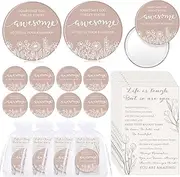 Cinnvoice 50 Set Graduation Inspirational Compact Mirror Gifts for Women Sometimes You Forget You're Awesome Makeup Pocket Mirror for Purse Motivational Cards for Teacher Nurse Coworker(Boho)