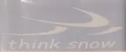 Snowmobile Decal (WHITE) "think snow" 24"x9" Custom Design