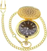 [TINEASUR] 1pc Retro Watch Boy Watch Vintage Pocket Watch with Chain Watches Classic Pocket Watch Clip Fob Watch Gold Fob Watch Nursing Quartz Pocket Watch Retractable Vintage Watch Man Watch