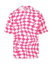 MM6 Maison Margiela Kids Checked Crewneck T-Shirt 8Y,12,16Y,14Y,10Y Pink