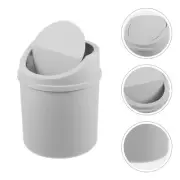 Wall Trash Can for Bathroom Small with Swing Lid Mini Garbage Bin Table