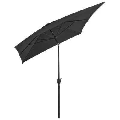 Tilting Outdoor Parasol Metal Pole UV Protection Sun Canopy Shade Umbrella 3x2m
