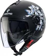 Caberg Riviera V4 X Mia, open face helmet , color: Matt Black/White/Grey/Blue , size: M