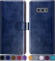 SUANPOT PU Leather Flip Wallet Phone Case with Credit Card Holder for Samsung Galaxy S10e, Blue