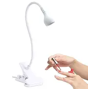 wiroouia Gooseneck UV Lamp,Clamp on LED Nail Lamp Gooseneck UV Light for Nails - Nail Accessories, Manicure Dryer, Small Portable UV Lamp for Home Salon, Fast and Even Curing