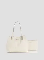 GUESS Women's Beige Logo Vikky 2 in 1 Tote Bag