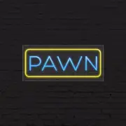 Pawn Sign for Business Displays | LED Flex Neon | 32"W x 13"H x 1"D