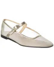 Le Monde Beryl Mesh & Leather Mary Jane Flat 39 Gold