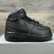 Nike Air Force 1 Mid Td Toddler 314197-004 Black Shoes Sneakers Baby Size 5