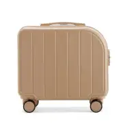 Khaki Compact 18-Inch Carry-On Suitcase | Lightweight ABS Hardside Spinner Lugga