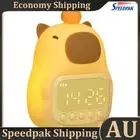 Digital Alarm Clock Night Lamp Touch Sensor Animal Pat Control Light Adjustable