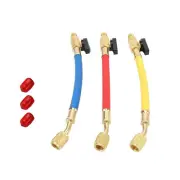 1/4" SAE Ball Valves Hose For Charging Refrigeration Air Condition Repair Tool