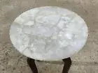 12" White Agate Round Table Top Natural Stones Decor